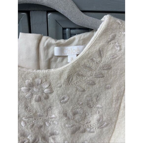 NWOT Chloe girls wool embroidered dress, Sz 8, $455 F10 - Picture 2 of 6